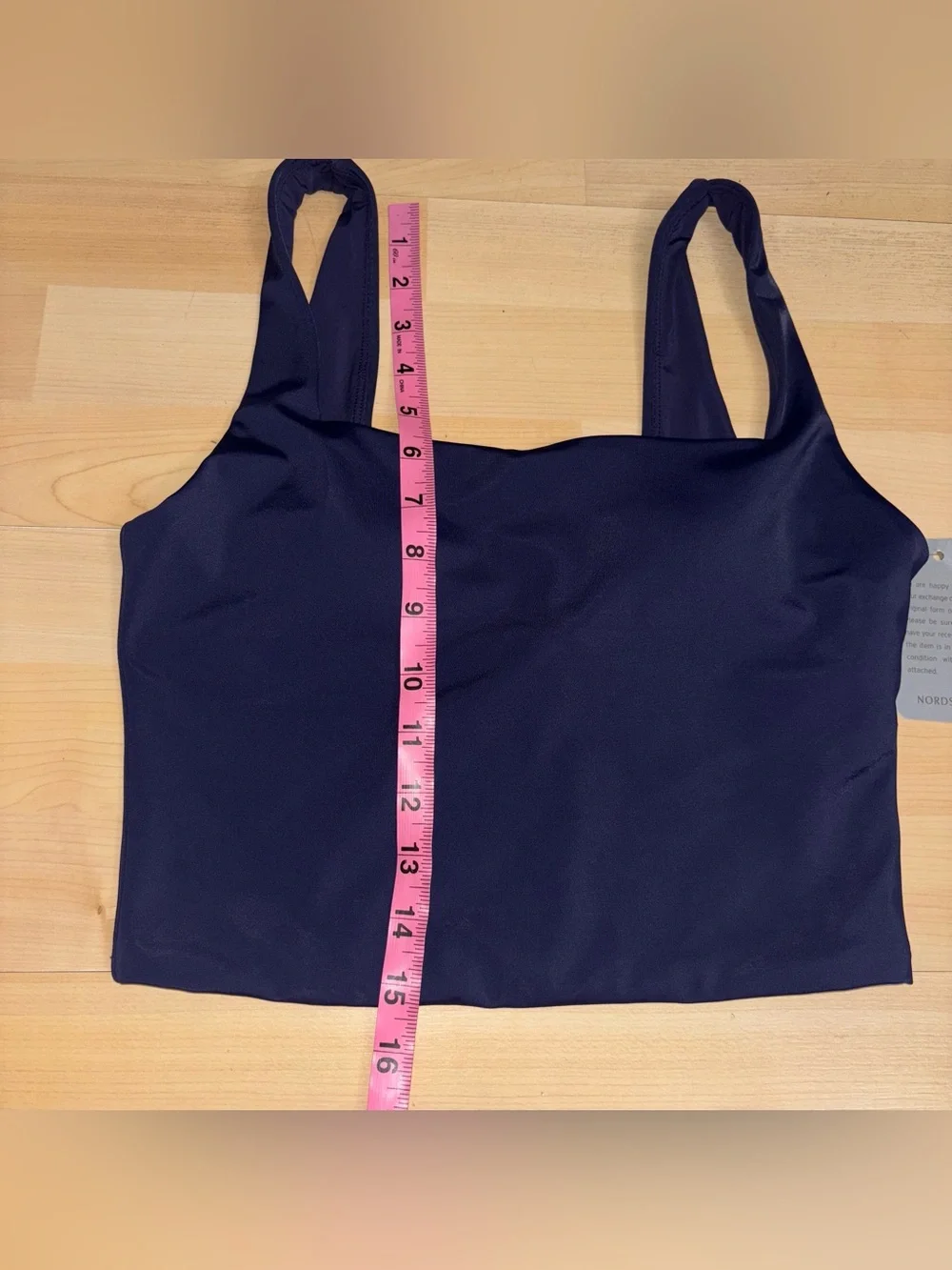 Andie NWT The Siren Crop Bikini Top Size Medium Navy Tankini Swim Resort Wear - Picture 6 of 7